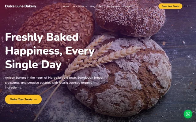 Screenshot of Dulce Luna Bakery